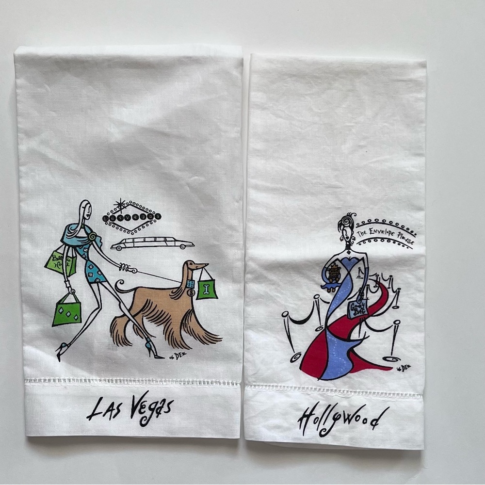 City Girls Set Las Vegas Hollywood kitchen tea towel set